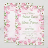 チューリップの結婚式招待状 招待状 (正面/裏面)