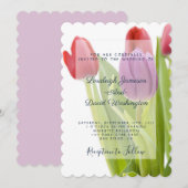 チューリップの結婚式招待状 招待状 (正面/裏面)