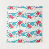 チューリップの背景。トルコ伝統的のモチーフ。シーム タペストリー (正面(横))