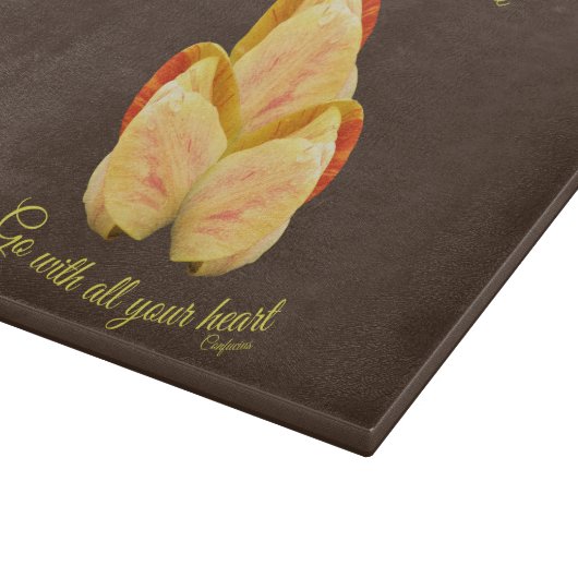 チューリップの花があなたのハートに合感動的う カッティングボード (角)