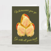 チューリップの花があなたのハートに合感動的う カード (正面)