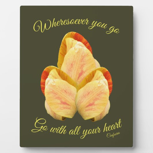 チューリップの花があなたのハートに合感動的う フォトプラーク (正面)