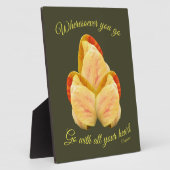 チューリップの花があなたのハートに合感動的う フォトプラーク (側面)