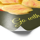 チューリップの花があなたのハートに合感動的う フォトプリント (角)