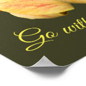 チューリップの花があなたのハートに合感動的う ポスター (角)