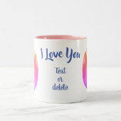 チューリップの花が大好きパーソナライズされた ツートーンマグカップ (中央)