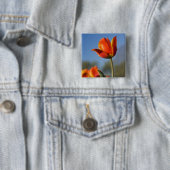 チューリップの花のクローズアップ 缶バッジ (インサイチュ)