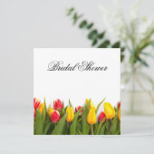 チューリップの花のブライダルシャワーの招待状 招待状 (スタンド正面)