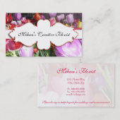 チューリップの花の写真のBisnessエレガントなカード 名刺 (正面/裏面)