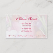 チューリップの花の写真のBisnessエレガントなカード 名刺 (裏面)