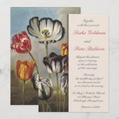 チューリップの花の結婚式招待状 招待状 (正面/裏面)
