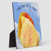 チューリップの花を一度に1日感動的咲かせる フォトプラーク (側面)