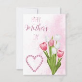 チューリップの花束　ハッピー・マザーズデイカード カード (正面)