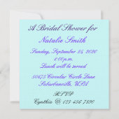 チューリップの花束 ブライダルシャワーの招待状 招待状 (裏面)