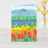 チューリップの花畑 ハッピーマザーズデー カード (黄色い花)