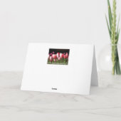 チューリップの誕生日カードまたはグリーティングカード。カスタマイズする カード (裏面)