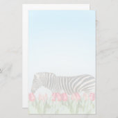 チューリップの間のゼブラ 便箋 (正面/裏面)