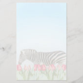 チューリップの間のゼブラ 便箋 (正面)
