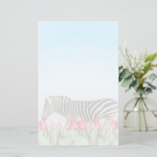 チューリップの間のゼブラ 便箋 (スタンド正面)