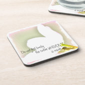 チューリップのRumiの点々のあるな引用文 コースター (左側)