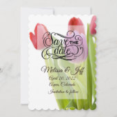 チューリップは招待を保存する 招待状 (正面)