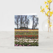 チューリップは挨拶状の守備につきます カード (黄色い花)