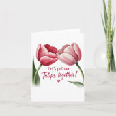 チューリップを合わせよう サンキューカード (正面)