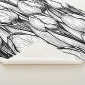 チューリップを白黒で シェルパブランケット (3/4)