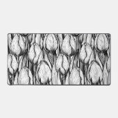 チューリップを白黒で デスクマット (正面)