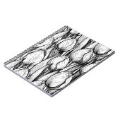 チューリップを白黒で ノートブック (左側)