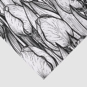 チューリップを白黒で 薄葉紙 (詳細)