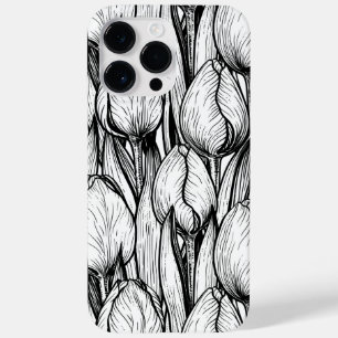 チューリップを白黒で Case-Mate iPhone 14 PRO MAXケース