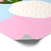 チューリップアレンジメントフローラ花瓶ピンクとブルー ポスター (角)