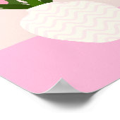 チューリップアレンジメントフローラ花瓶ピンク ポスター (角)