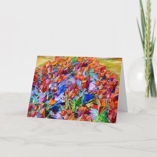 チューリップアートガーデンアートノートカード カード (正面)
