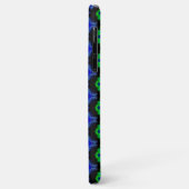 チューリップアートデコインレトロスタイルグリーンブルーブラック Case-Mate iPhoneケース (裏面/左)