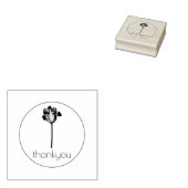 チューリップイラストレーションウッドアートスタンプ ラバースタンプ (押印)