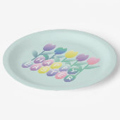 チューリップイースターエッグパーティープレート ペーパープレート (アングル)