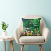 チューリップエレガントガーデン聖なる書物、 経典詩の両面 クッション (椅子)