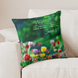 チューリップエレガントガーデン聖句 クッション