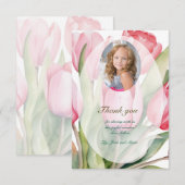 チューリップエレガントファースト聖餐式 サンキューカード (正面/裏面)