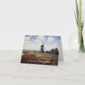 チューリップエレガントフィールドあなたの損失に申し訳ない悔やみや弔慰 カード (正面)