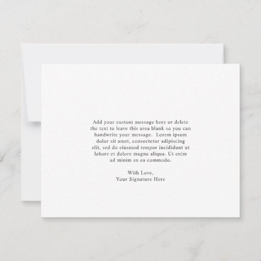 チューリップエレガント赤面ピンクフローラ悔やみや弔慰葬儀 サンキューカード (裏面)