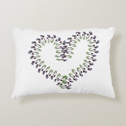 チューリップオープンハートデザイン アクセントクッション (正面)
