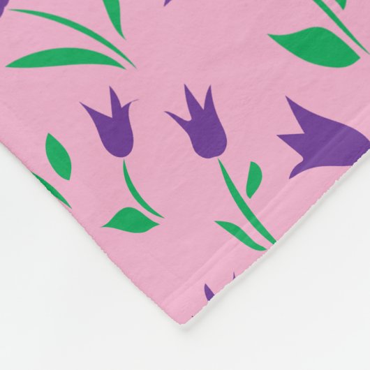 チューリップカラフルの負荷 フリースブランケット (角)