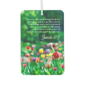 チューリップカラフルガーデンバイブル聖なる書物、 経典 カーエアーフレッシュナー (正面)