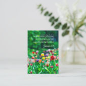 チューリップカラフルガーデンブックマークバイブル聖なる書物、 経典 アドバイスカード (スタンド正面)