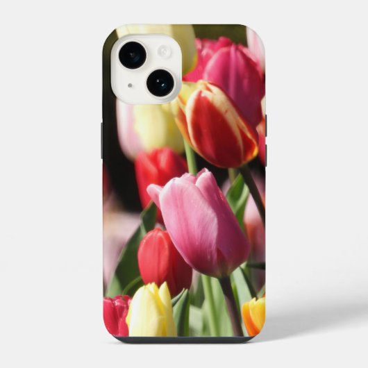 チューリップカラフルガーデン iPhoneケース (裏面)