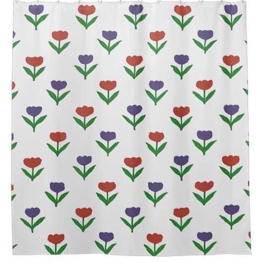 チューリップカラフルシャワーカーテン シャワーカーテン (正面)
