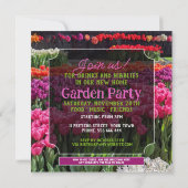 チューリップカラフルスペシャル誕生日ガーデンダンス 招待状 (裏面)